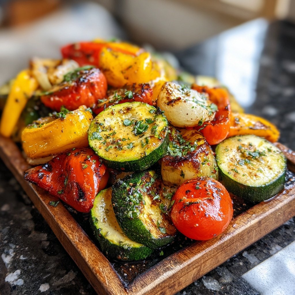 Healthy Lemon Herb Grilled Veggies