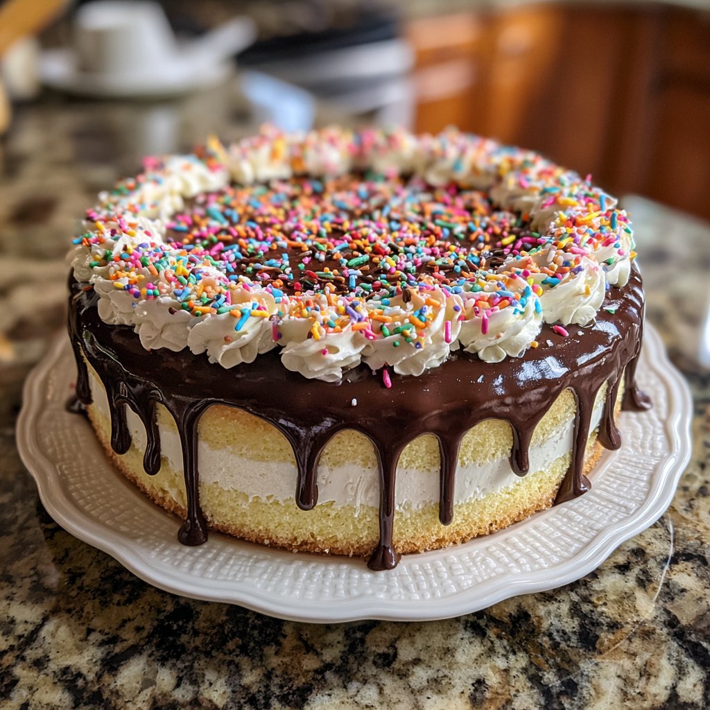 Jellycat Birthday Cake with Chocolate Drip