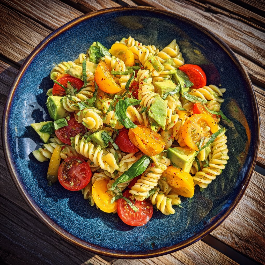 Avocado and Tomato Pasta Salad