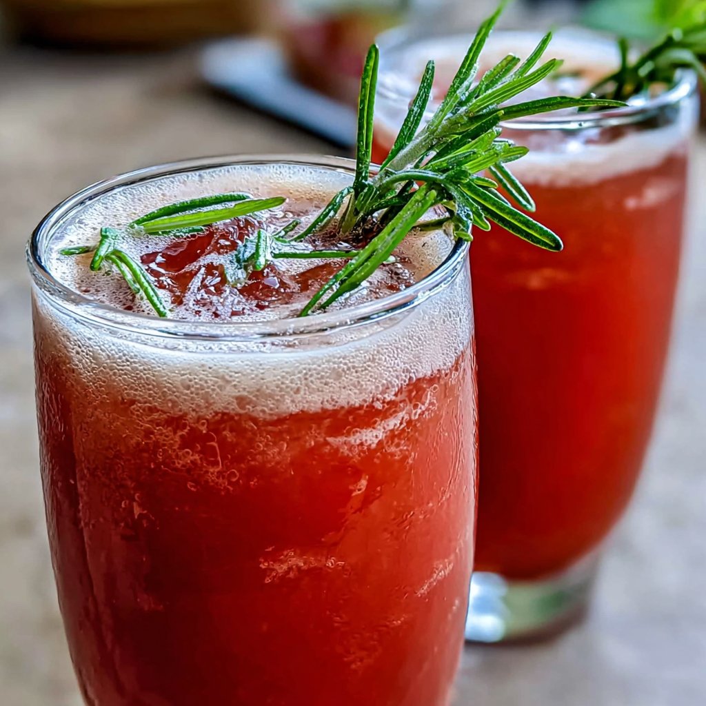 Grapefruit-Rosemary Limoncello Float