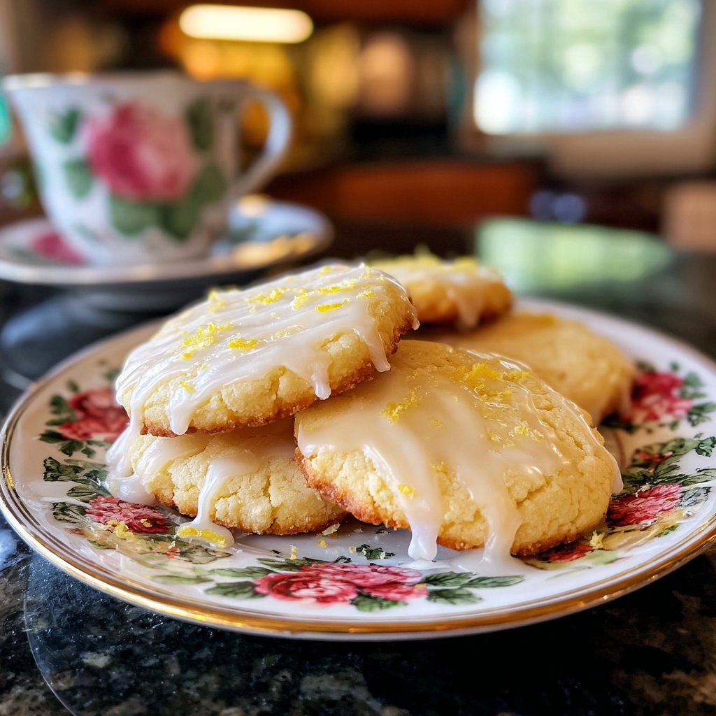Springtime Lemon Shortbread Cookies
