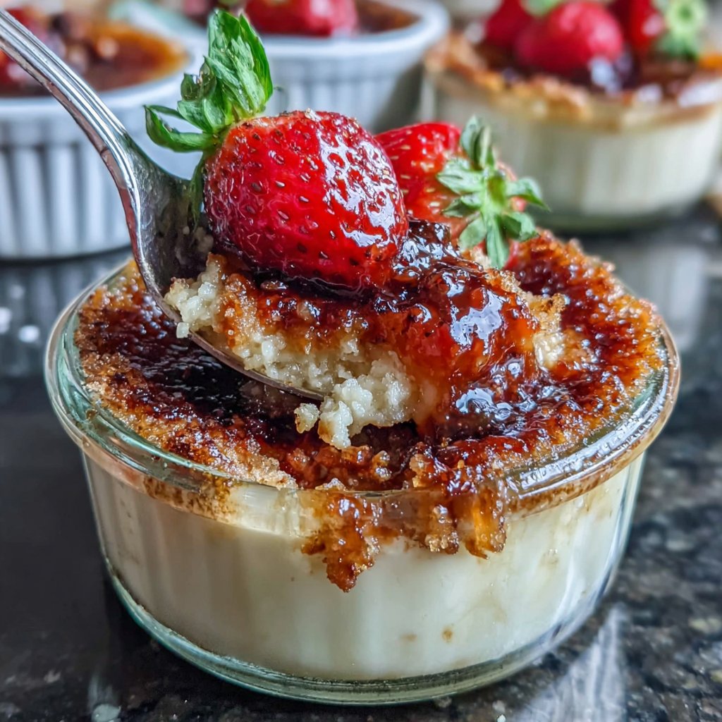 Strawberry Crème Brûlée Dessert