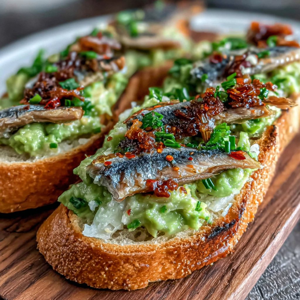 Sardine Avocado Toast Plate